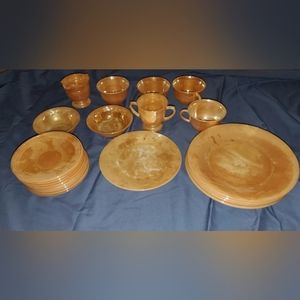 Vintage Fire King Peach Luster Ware